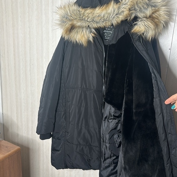 🆕 TORRID Nylon Fur Trim Fit And Flare Puffer SIZE 5X $199 - Picture 9 of 12